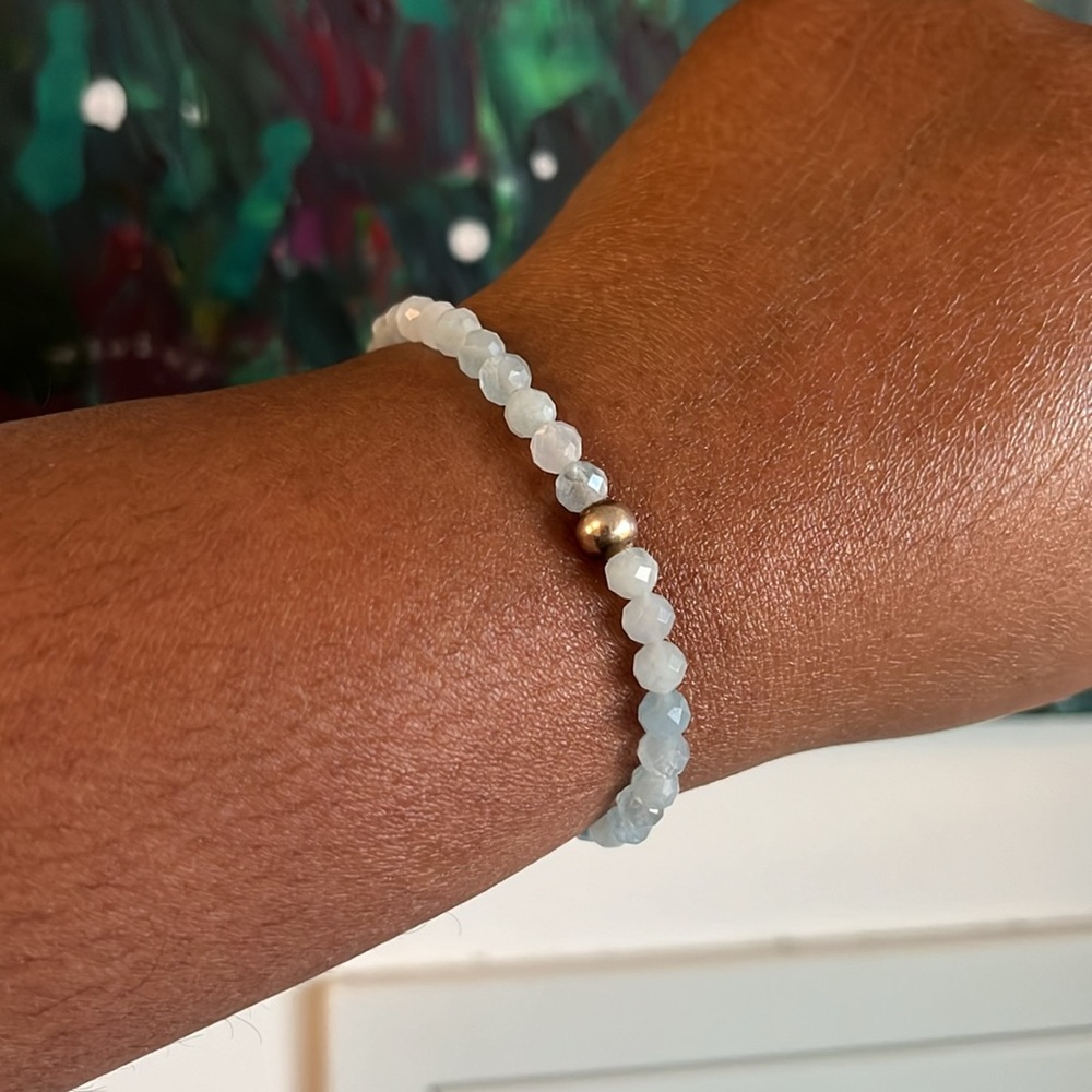 Faceted Catalyst and Co Angelite Bracelet